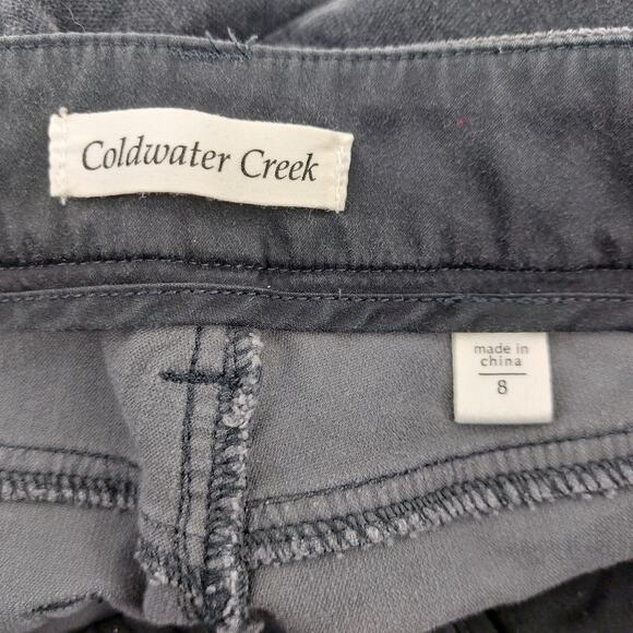 Coldwater Creek Velour Faded Black Pants with Pockets Size 8 - Picture 3 of 15